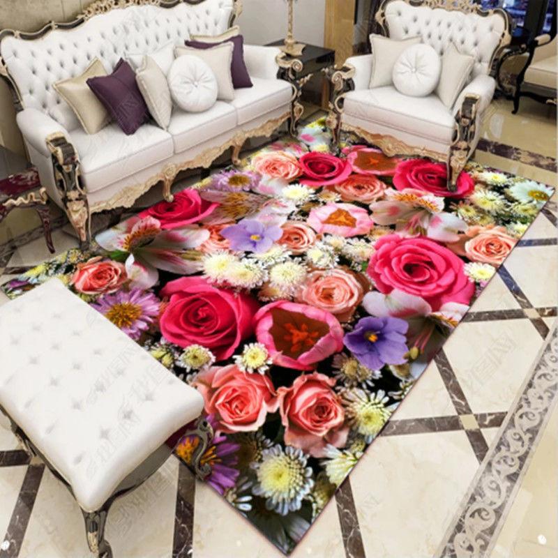 3D Коврик для гостиной Ковер Спальня Полная кровать Прикроватный коврик для ползания Журнальный столик Коврик для входной двери