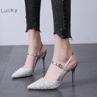 Сексуальные туфли на высоком каблуке женские профессиональные туфли на тонком каблуке 2024 новые туфли с острым носком на высоком каблуке модные сандалии 9 см