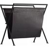 Folding Leather Magazine Rack Brown Leather Magazine and Paper Holder News Paper