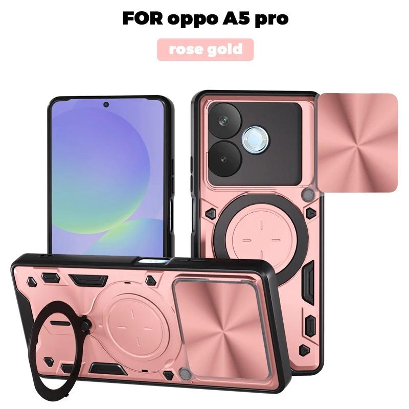 Чехол для OPPO A5 Pro 5G с защитой объектива-слайдера, кольцом-магнитом-держателем, задняя крышка для Oppo oppo A5Pro 5G, бронированный силиконовый ПК-фунда