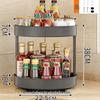 YOUSU Rotating 2-Tier Spice Rack with Drawer