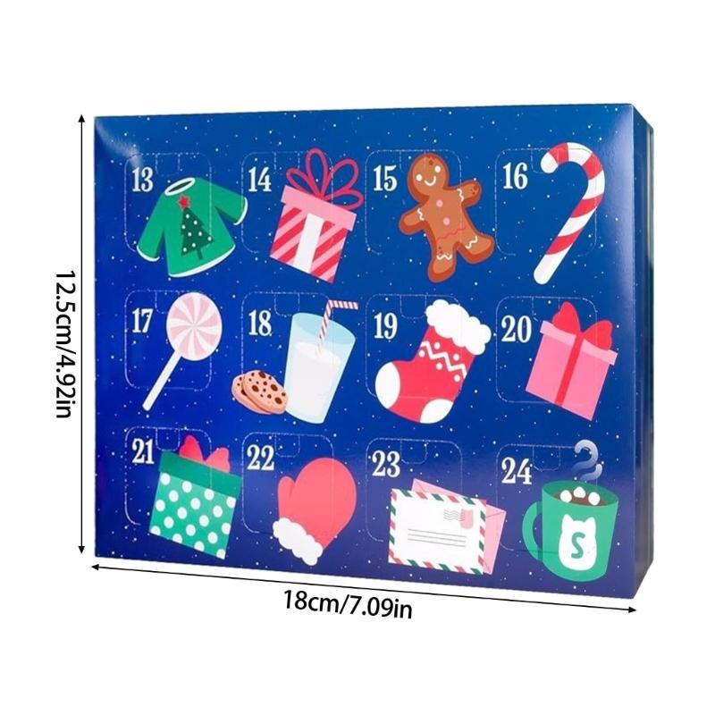 Рождественский календарь обратного отсчета 24 дня Сюрприз Игрушка Праздничный подарочный набор для детей Фестиваль Рождественский подарок