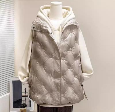 Осенне-зимний жилет из пухового хлопка со стойкой воротником для женщин, безрукавная куртка, жилет, пальто, удобная женская куртка-майка