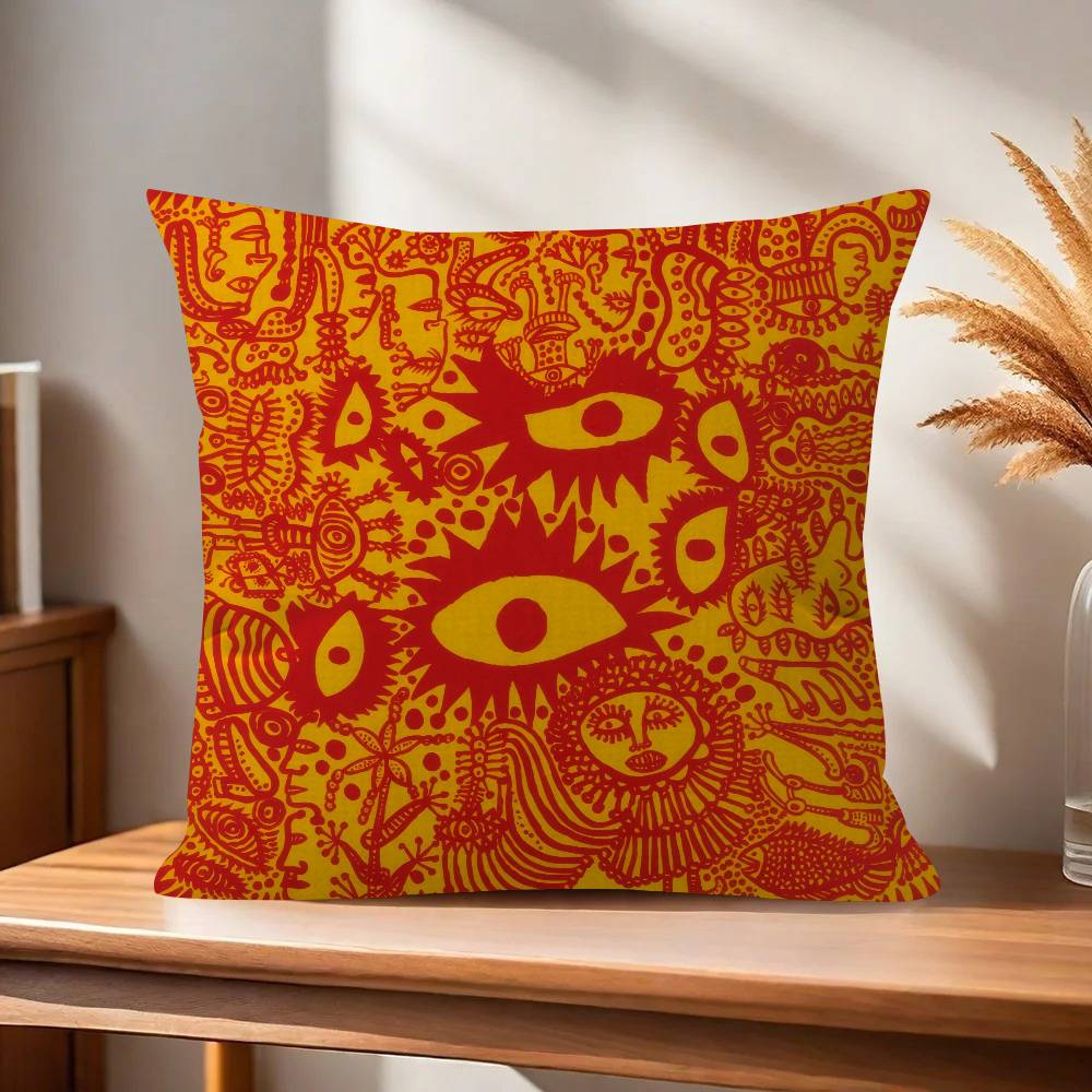 Japanese Yayoi Kusama  Cushion Cover Pillowcase Upholstery Sofa Throw Pillow Home Decor Pillowcas