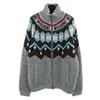 Вязаная куртка с узором Fair Isle 48 Мульти Хлопковый наполнитель Мужская Б/У