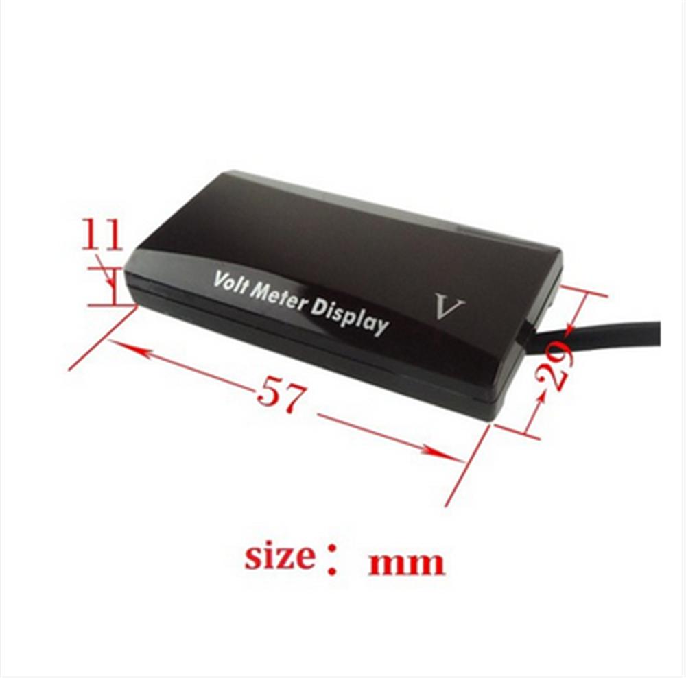 Автомобильный внедорожник DC12V Ультратонкий Вольтметр Цифровой Красный Светодиодный Вольтметр Панель Универсальный