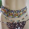 Summer African Dancing Adjustable Bulk Tie on 7 Chakra Natural Gem Stone Crystal Waist Beads Cotton Beach Belly Chain for Women