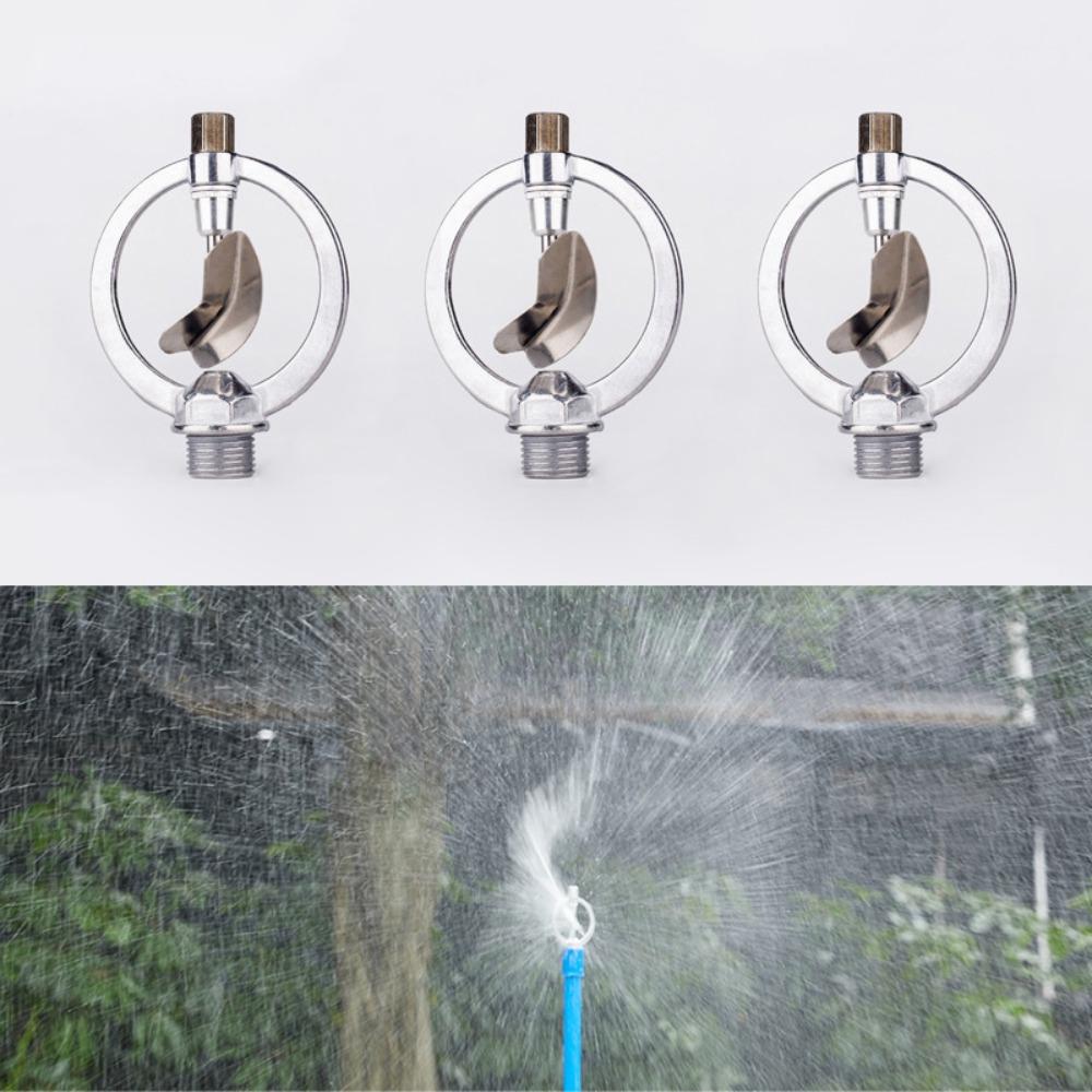 Automatic Watering Irrigation Sprinkler Heavy Duty Rotating Watering Scattering Nozzle Zinc Metal 360 Degrees Rotary Garden