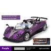 1:24 Имитация Суперспортивного Автомобиля Zonda, Модель Автомобиля из Сплава, Звук и Свет, Детская Игрушка-Украшение, Коллекция Автомобилей, Подарок для Мальчика