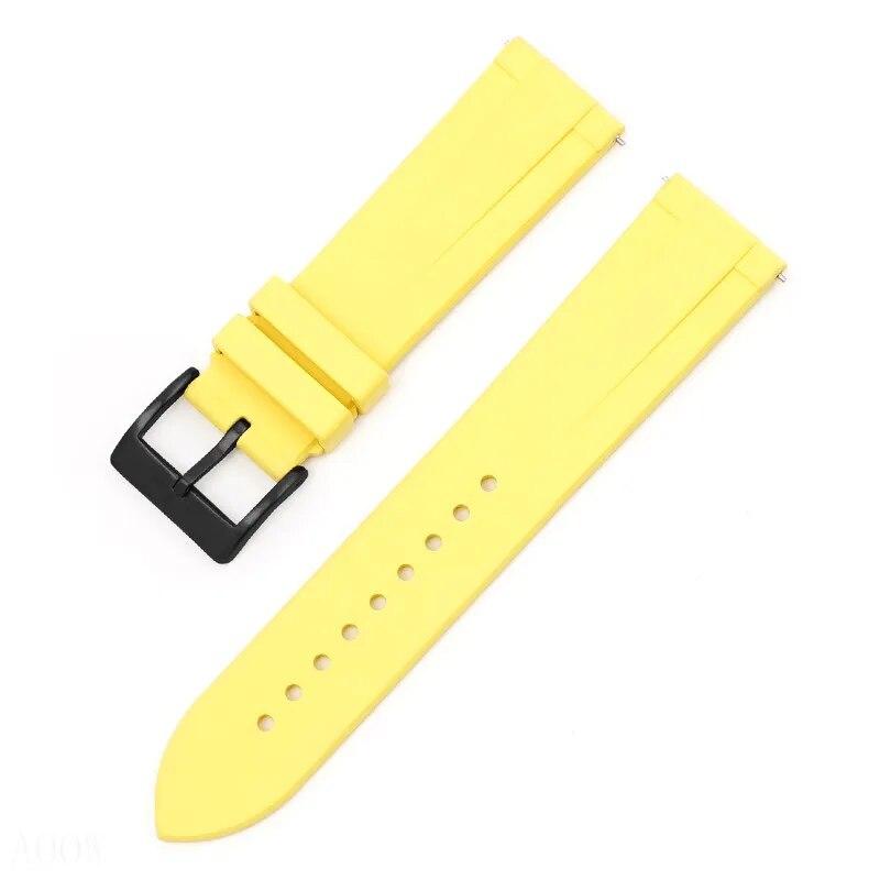 Премиум-ремешок из фторкаучука, быстросъемный ремешок для Omega Rolex Seiko, пряжка из нержавеющей стали, 20/22 мм, ремешок для часов, браслет для мужчин и женщин