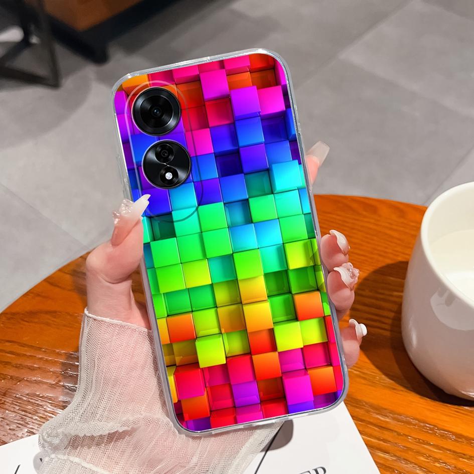 Для OPPO Reno12 Pro A59 5G A60 Realme C61 C63 чехол для телефона «Красивое звездное небо» Высококачественная защитная пленка для экрана Мягкий силиконовый прозрачный корпус Capas