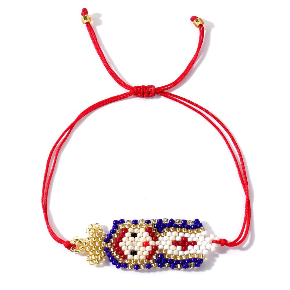 2025 Year of the Snake Lucky Red String Handmade Beaded Bracelet Set with Evil Eye for Couples