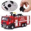 1/32 Scale Fire Truck Model Friction Powered Vehicle, Desk Decor Educational Portable Role Play with