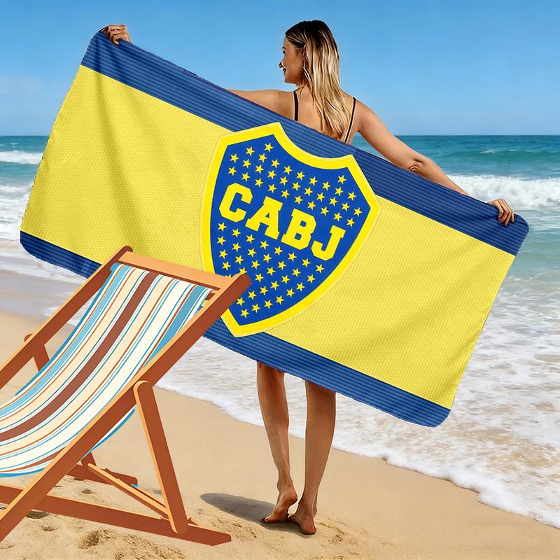 Club Atlético Boca Juniors Print Beach Towel, Large Soft Quick Dry Towel for Beach Camping Swimming