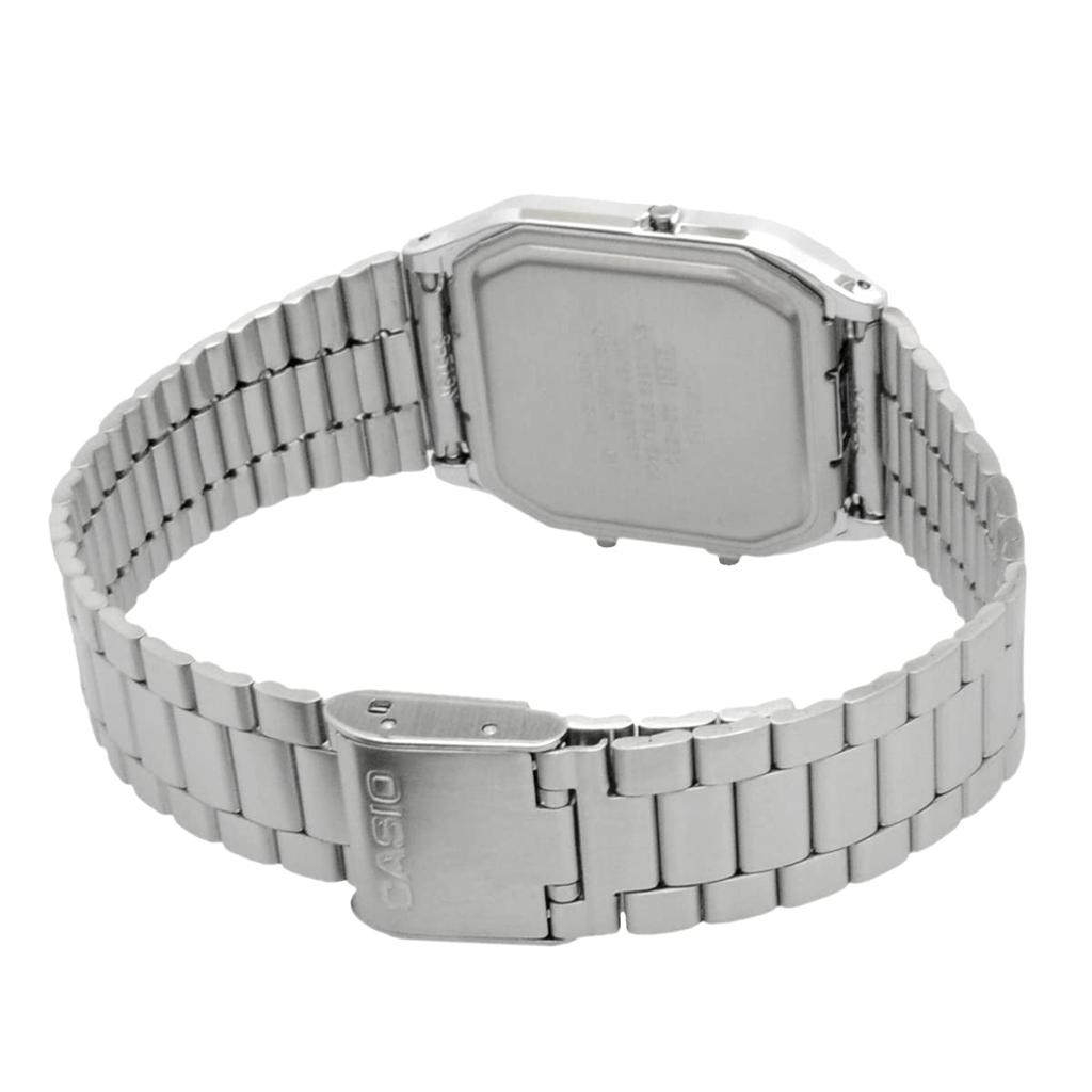 CASIO Металлический ремень Серебряный циферблат Унисекс Часы наручные AQ-230A-7D/AQ230A-7D Ana-Digi [Товар]