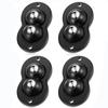 4Pcs Stainless Steel Mini Caster Wheels Black Appliance Wheels Paste Mini Roller  Furniture Box