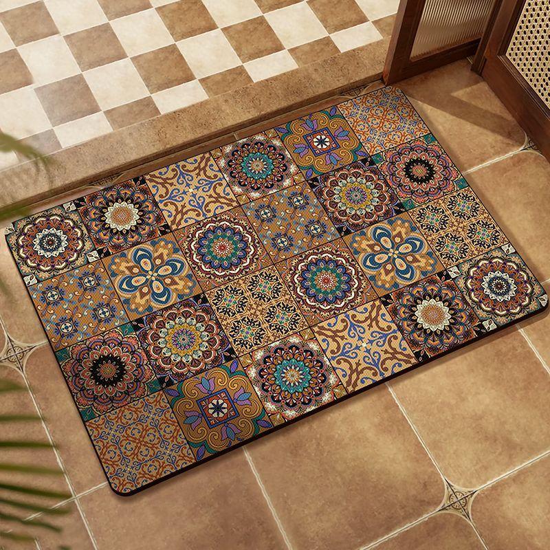 Diatom Mud Door Floor Mat French Retro Scrubbable Absorbent Mat Toilet Non-slip Foot Mat Toilet Door Mat