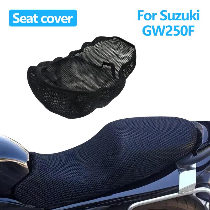For Suzuki GW250F GW250 250F 250 Motorcycle Seat Cover 3D Mesh Fabric Seat Non-Slip Breathable Heat ulation Protect Cushion