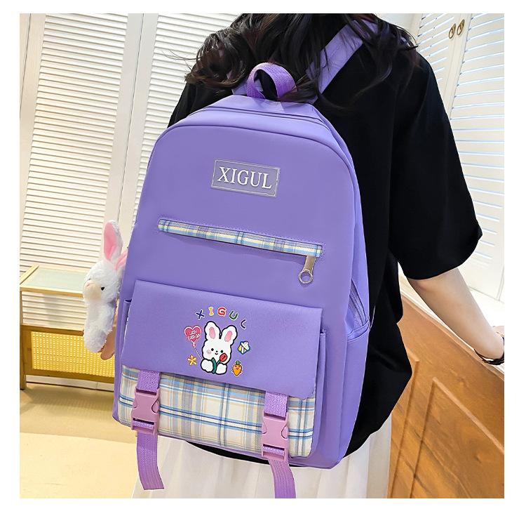 Студенческий школьный женский рюкзак большой емкости, многосекционный повседневный рюкзак