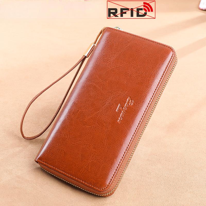 Женский длинный кошелек с защитой от RFID-кражи - Кошелек-клатч, Кошелек для монет и Держатель для карт