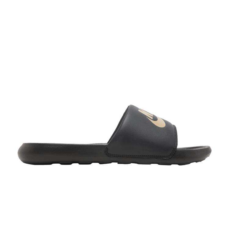 Nike Victori One Slide Black Metallic Gold