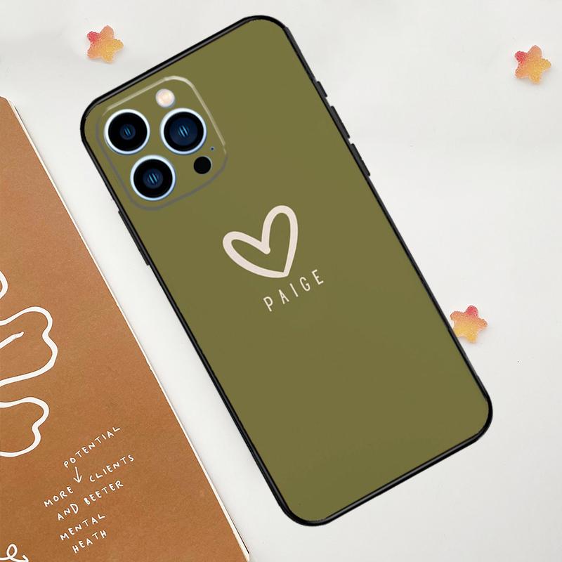 Personalized Name Pastel Custom Case For iPhone 15 16 14 13 12 11 Pro Max Plus X XR XS Max 12 13 Mini Soft Bumper Cover