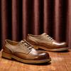 Британские ретро-деловые повседневные кожаные туфли мужские кожаные туфли на шнуровке из коровьей кожи первого слоя американские низкие туфли для инструментов мужские