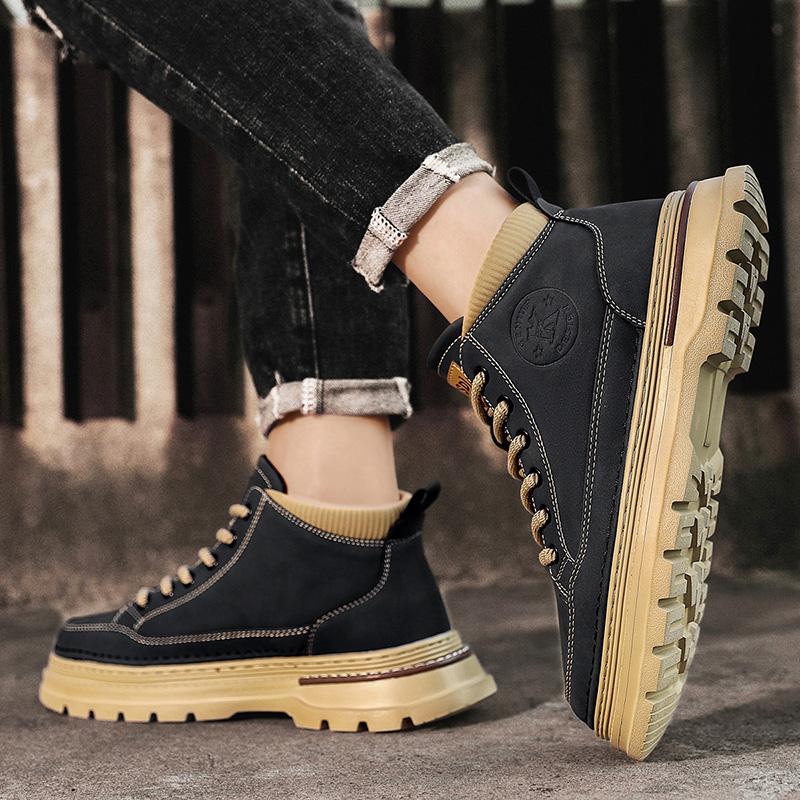 Men's Socks Boots Four Seasons Soft Sole Non-slip Outdoor Boots Fashion Youth Sports Joker Tooling Boots High-top Casual Boots
