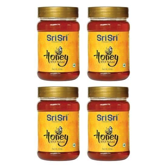 Sri Sri Ayurveda Honey - 100% Natural & Pure - 500G (Pack Of 4)