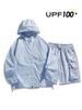 Outdoor fishing ice silk cooling sun-protection set for men, new summer loose 1011 casual UV protection sun-protective shirt