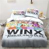 Комплект постельного белья Winx Anime Kawaii, комплект пододеяльников, легкий мягкий пододеяльник, декоративное постельное белье для подростков, мальчиков, девочек, подарок, большой