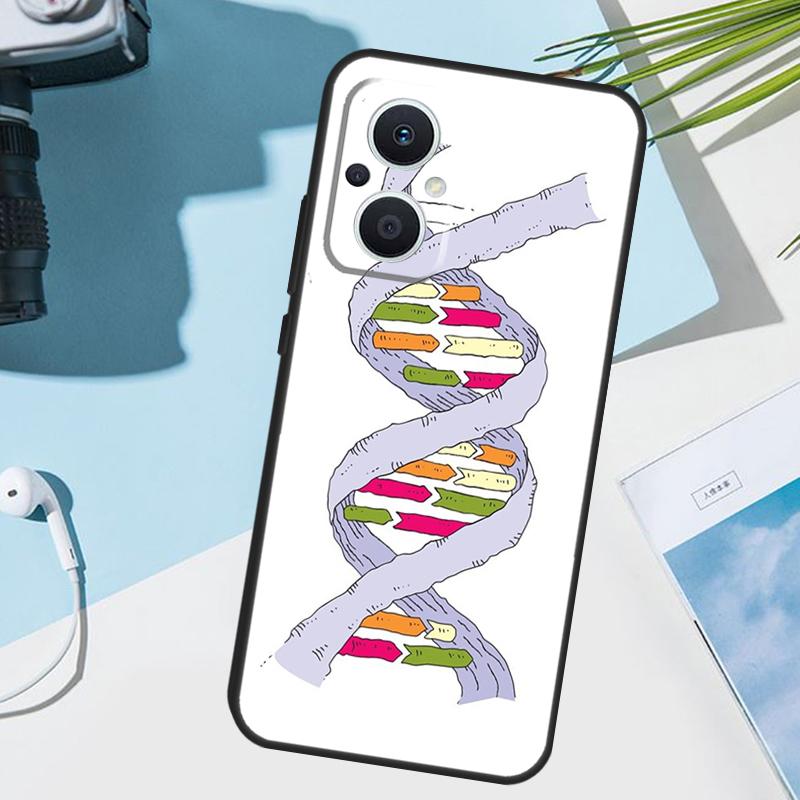 Retro DNA Science Illustration Cover For OPPO Reno 12 F 13F 14F 11F 10 11 13 14 Pro 7 8 Lite OPPO Find X9 X5 X6 X8 Pro Case