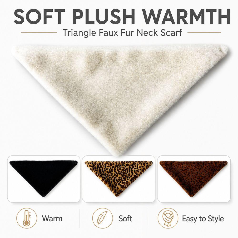 Long Wrap Faux Fur Scarf Soft Plush Neck Warmer New Plush Scarf Women