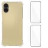 For Samsung Galaxy A07 TPU Case WANLONFENG WL2 Series 2.0mm Phone Cover with 2Pcs Tempered Glass Films