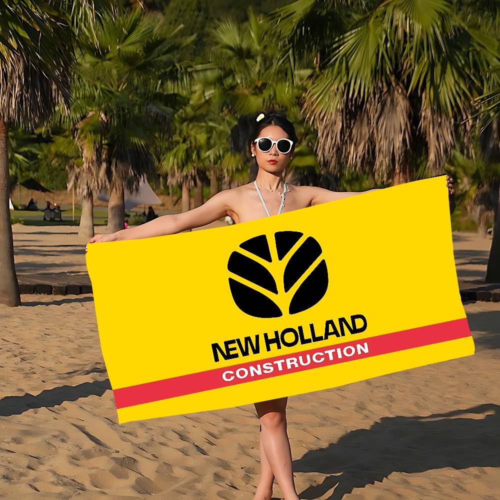 New Holland Logo Beach Towel Colorful Bath Towels for Girl Microfiber Quick Dry Sand Free Beach Yoga Spa Gym Pool