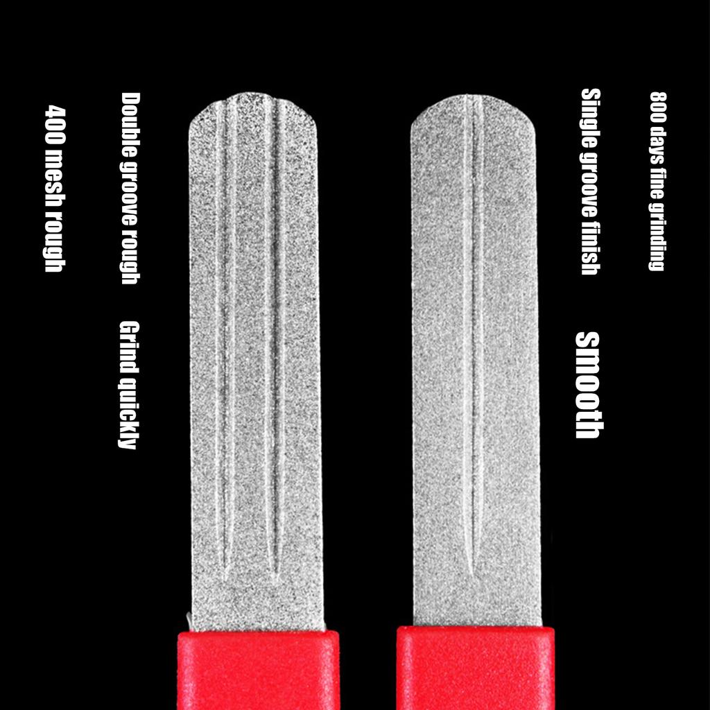 2 шт. точилка для рыболовных крючков алмазный шлифовальный камень портативный инструмент для заточки крючков двухсторонний напильник для заточки рыболовных крючков