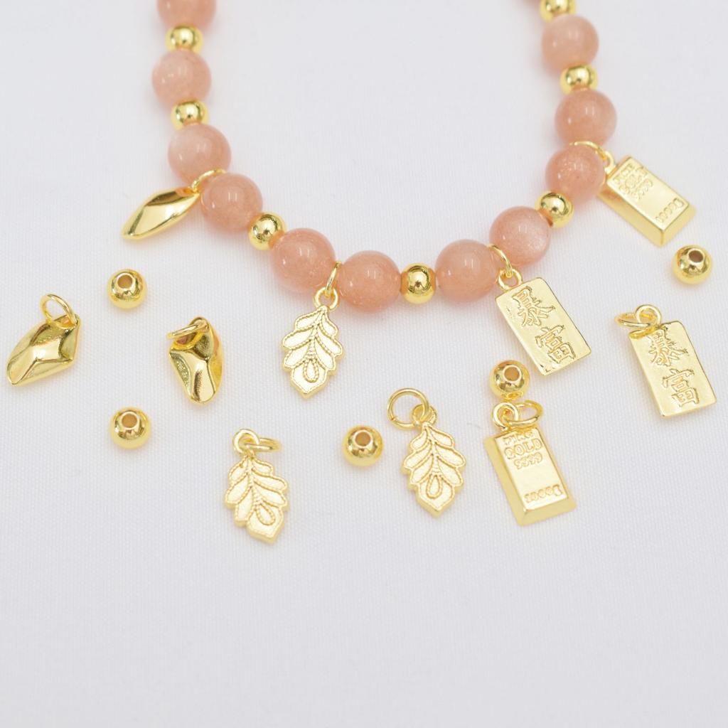 10 шт. Подвеска с сохранением цвета 14K золото, Подвеска-лист, Разбогатей, Маленький золотой слиток, Маленькая подвеска из битого серебра, Сделай сам, Аксессуары для бисероплетения ручной работы