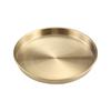 304 Stainless Steel Plate Disc Commercial Golden Flat-bottomed Tray Thickened Cold Skin Sausage Powder Plate Steaming Plate Dish