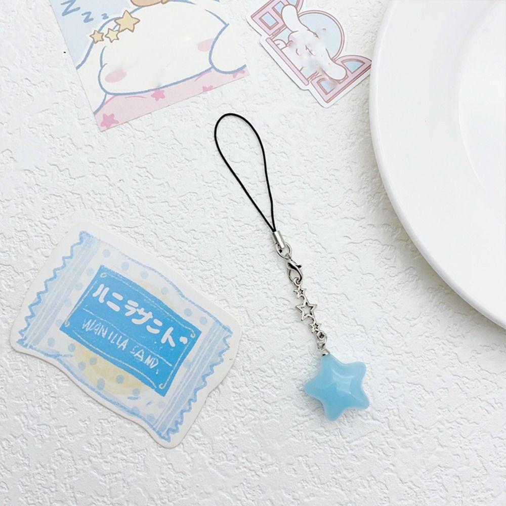 Keychain Phone Hanging Rope Pendant Mobile Phone Chain Star Phone Strap  Girl Jewelry