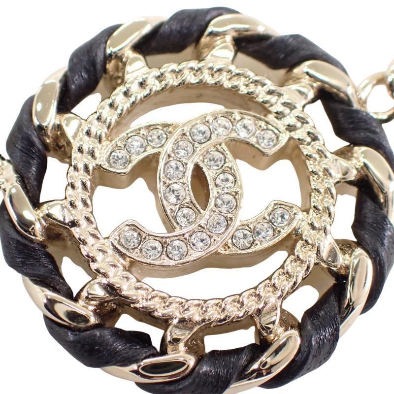 CHANEL  ABG722B22896 Necklace Champagne Gold metal/leather Women