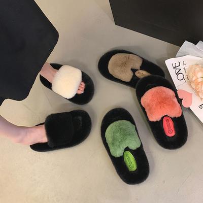 Популярные тапочки на толстой подошве для интернет-знаменитостей, женские, 2025, новые осенне-зимние, пушистые, модные, домашние хлопковые тапочки