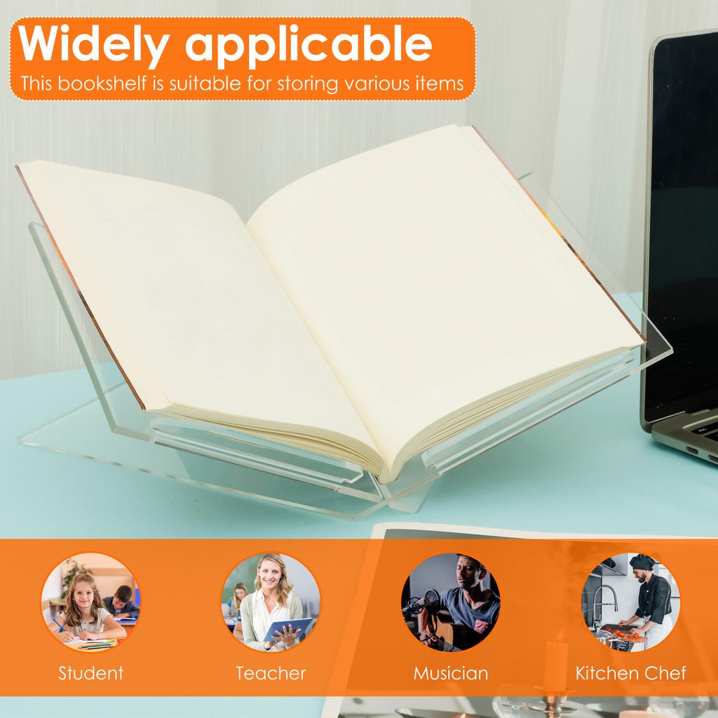 Подставка для книг акриловая X-образная подставка для кулинарной книги прозрачная открытая подставка для журналов настольная полка для хранения книг подставка для чтения