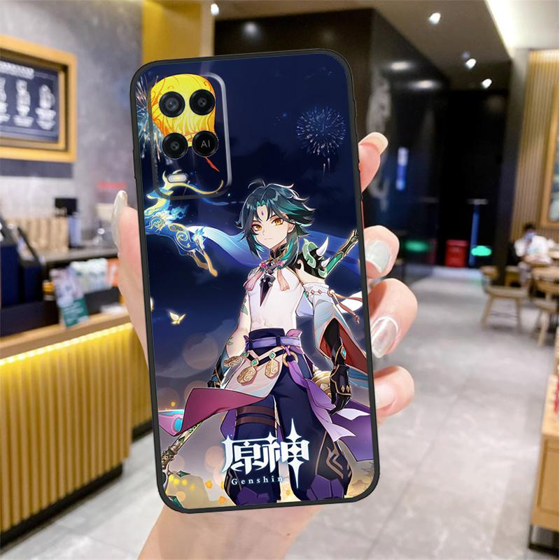 Чехол Genshin Impact Сяо для Oppo A96 A76 A16 A17 A18 A60 A80 A40 A38 A58 A78 A98 A94 A74 A54 A15 A57 A77 A5 Pro