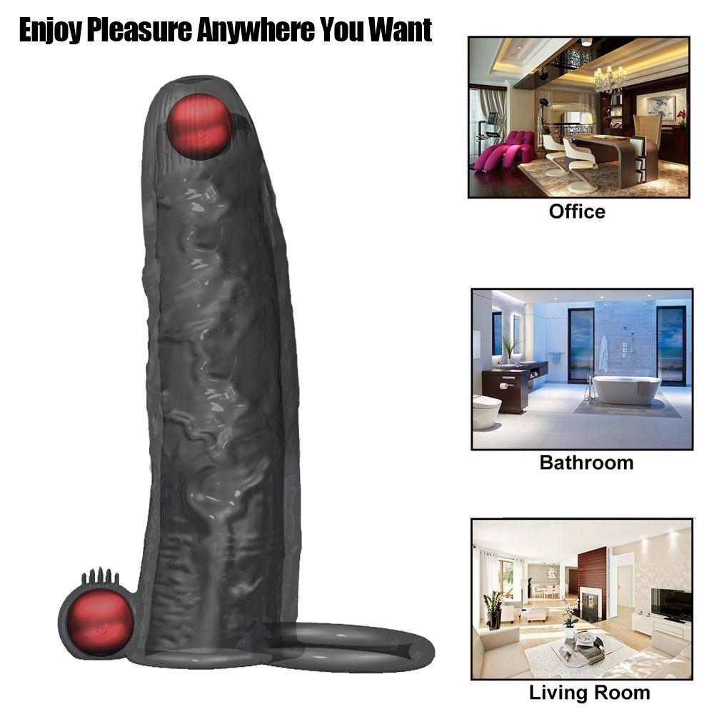 Wireless Penis Ring Sleeve Cock Ring Glans Massager Delayed Ejaculation Erotic Male Sex Toy Men Penis Condom Chastity Cock Ring