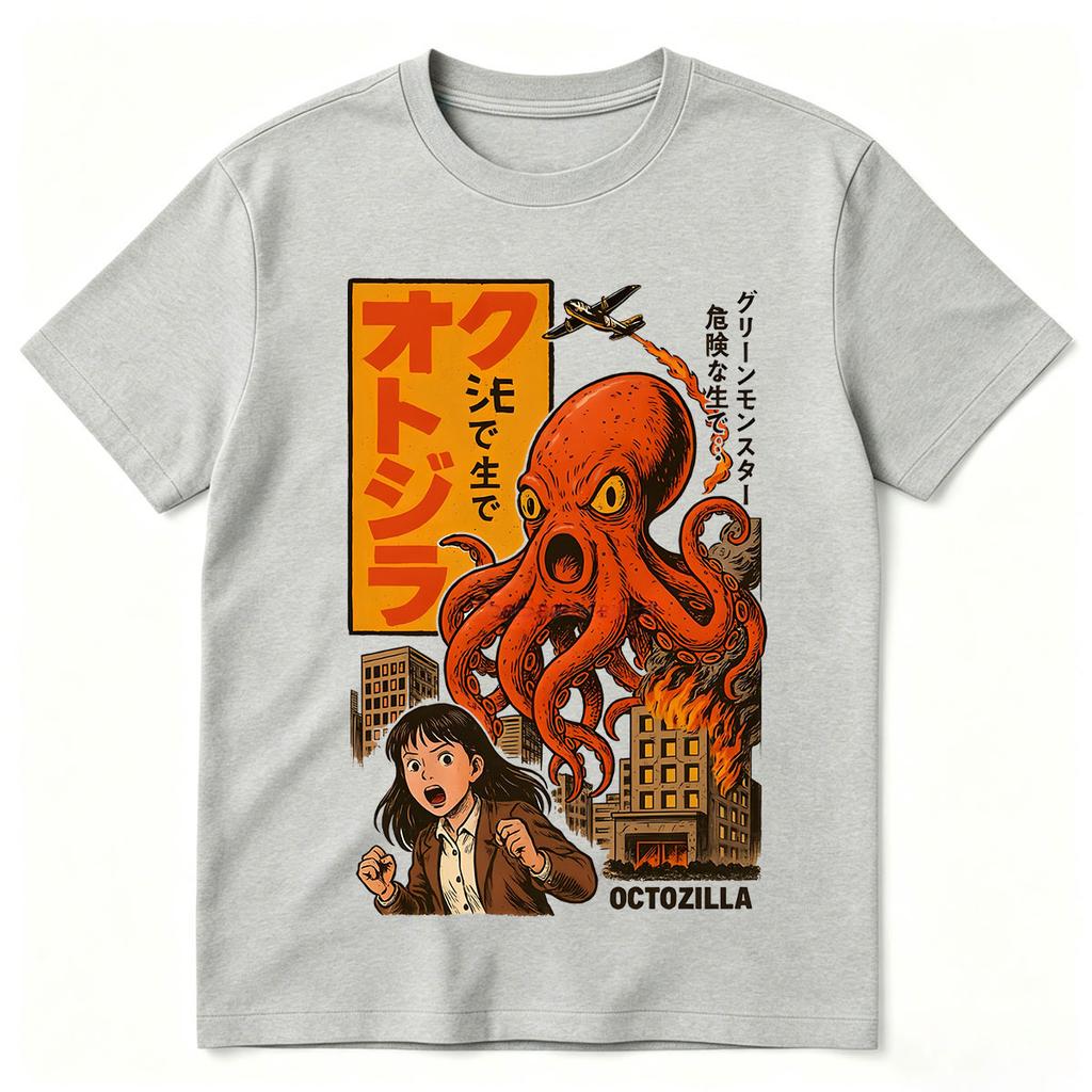 Octozilla Dotonbori Пьяный Осьминог Смешные Хоррор Футболки Мужские Женские Хлопковые С Коротким Рукавом Футболки Уличная Мода