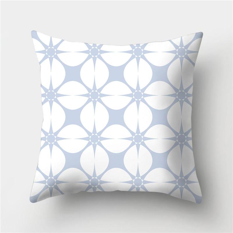 Grey Blue Pillowcase Geometric Cushion Cover Peach Skin Cushion Sofa Cushion Cushion Pillowcase Home Decor Pillowcase