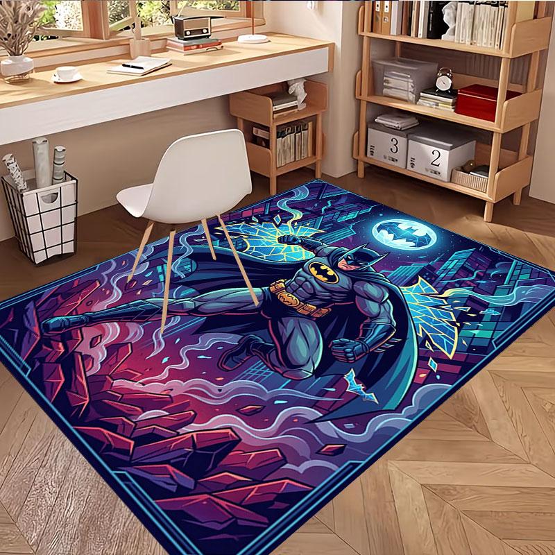 Batman Print Rug, Washable Floor Carpet, For Entryway Dorm Laundry Room Office Study, Home Decor Birthday Christmas Gift
