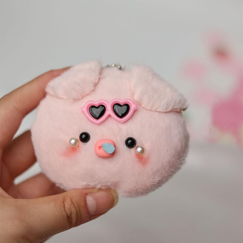 Милый мультяшный плюшевый брелок в виде свиньи, креативные солнцезащитные очки, брелок в виде куклы-свинки, кавайная мягкая игрушка, кулон для рюкзака, украшения, подарки