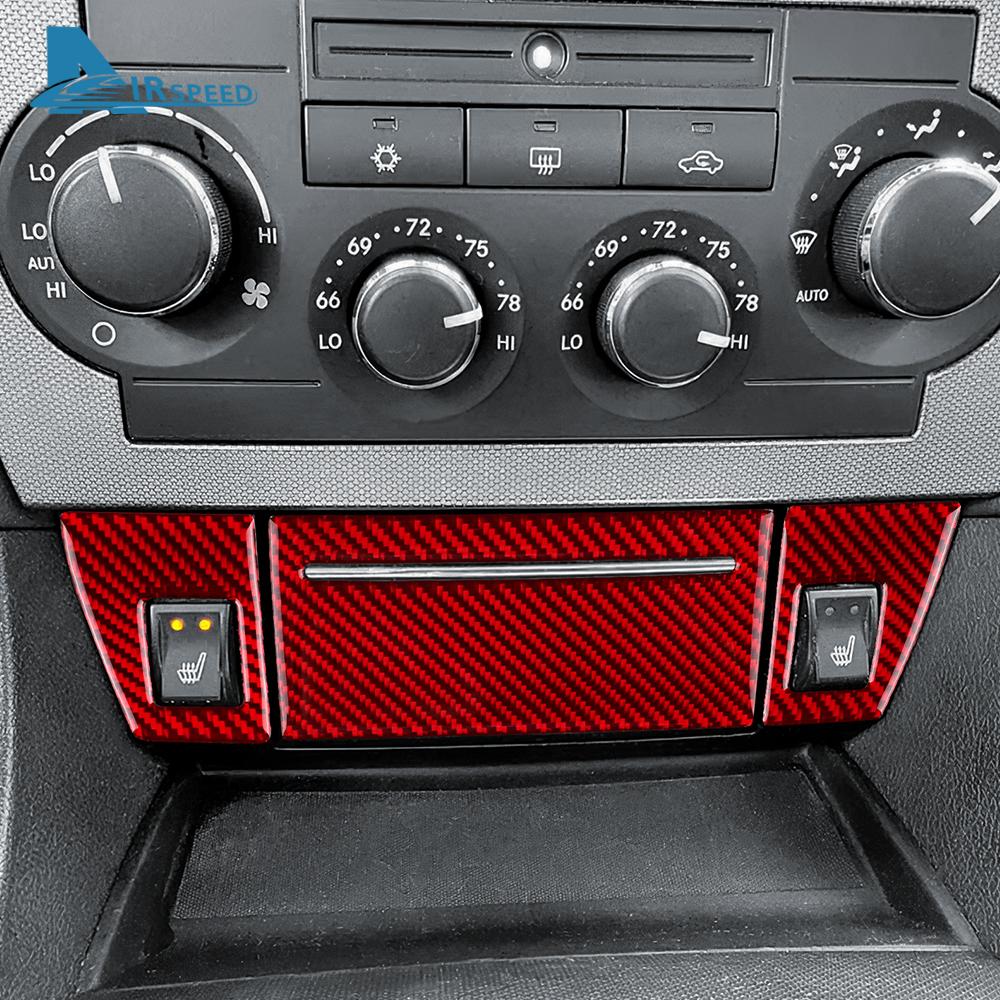 MOB2 Real Soft Carbon Fiber Sticker For Chrysler 300 300C For Dodge Charger Magnum 2005 2006 2007 Car Ashtray Panel Trim Accesories