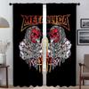 Blackout Curtains for Living Room M-MetallicaS Window Curtain for Room 2 Panel Partition Halloween Decoration Kitchen Elegant